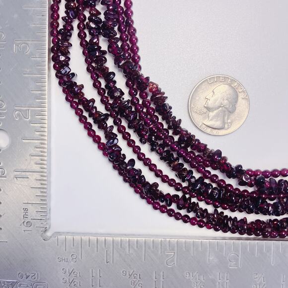 Jay King DTR Garnet Gemstone Multi Strand Sterling Silver Beaded Necklace Signed - Picture 10 of 12